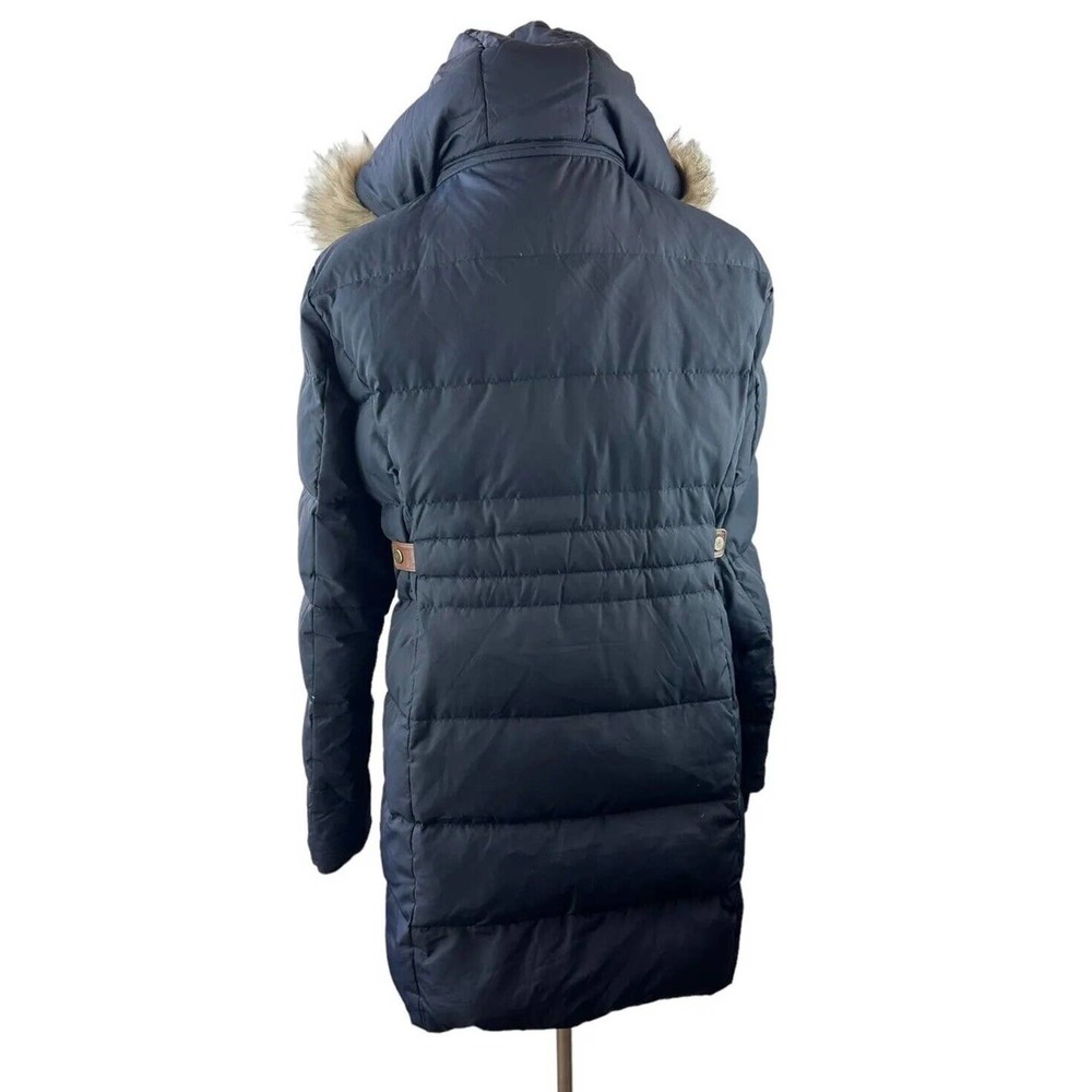 *Flaw Lauren Ralph Lauren Faux Fur Down Coat Black Faux Leather Trim Sherpa XXL - Picture 7 of 16